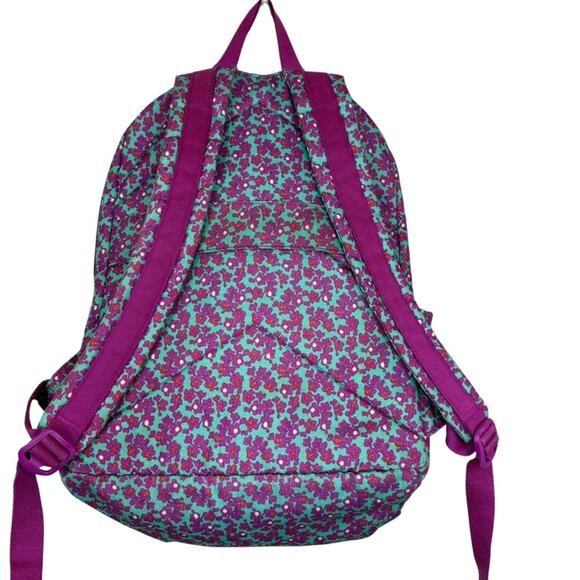 VERA BRADLEY Lighten Up Backpack Ditsy Dot Floral Pink Teal School Travel main image 5